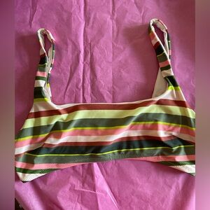 Aerie Multicolor Striped Bikini Top